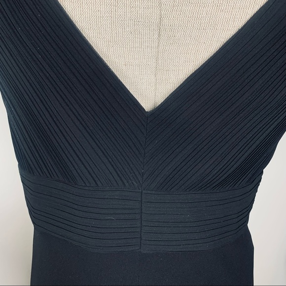 Evan Piccone Black Dress w Gathered V-Neck in Front and Back & Jeweled P… - Picture 8 of 14